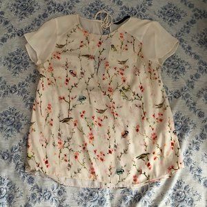 Zara Floral Top with Back Opening